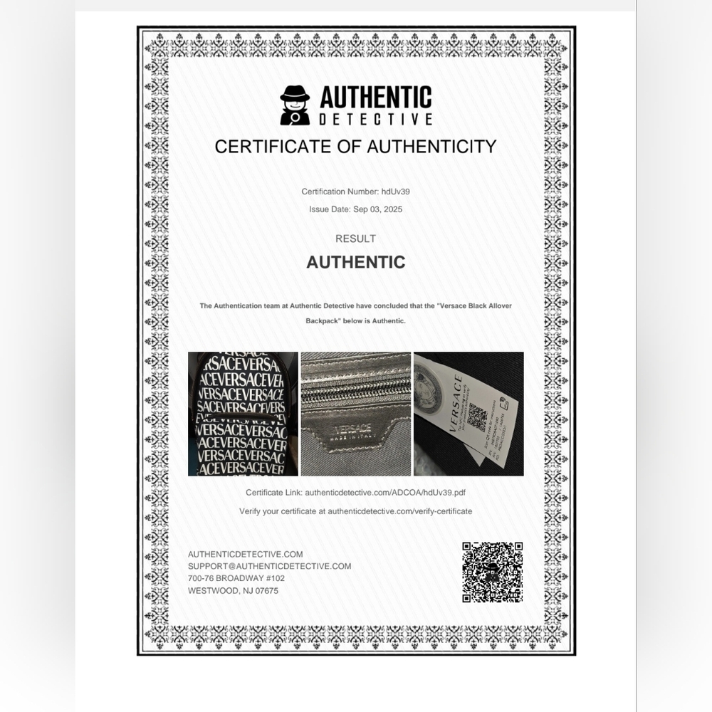 Versace Monogrammed Backpack with Gold Hardware a… - image 14